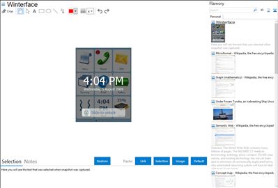 Winterface - Flamory bookmarks and screenshots