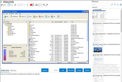 WinUHA - Flamory bookmarks and screenshots