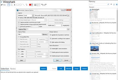 Wireshark - Flamory bookmarks and screenshots