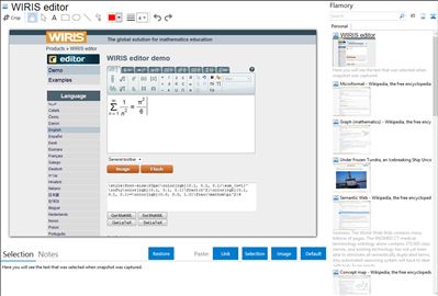 WIRIS editor - Flamory bookmarks and screenshots
