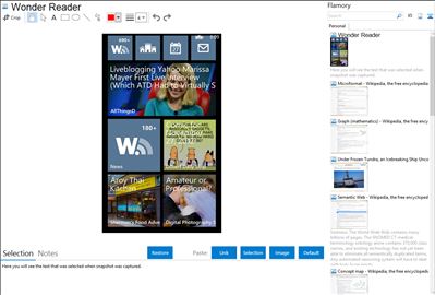 Wonder Reader - Flamory bookmarks and screenshots