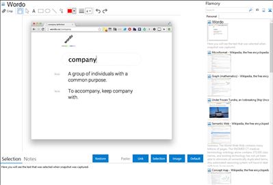 Wordo - Flamory bookmarks and screenshots