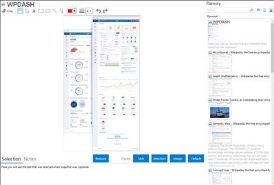 WPDASH - Flamory bookmarks and screenshots