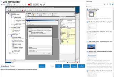 wxFormBuilder - Flamory bookmarks and screenshots