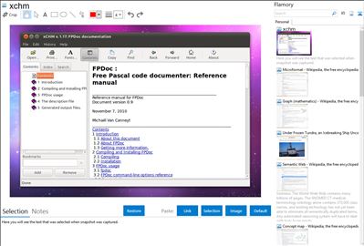 xchm - Flamory bookmarks and screenshots