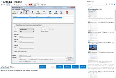 XMedia Recode - Flamory bookmarks and screenshots