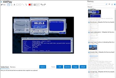 XMPlay - Flamory bookmarks and screenshots