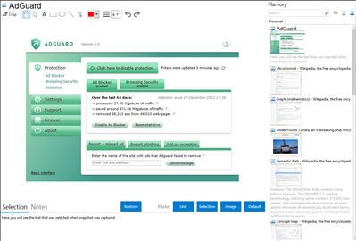 AdGuard - Flamory bookmarks and screenshots