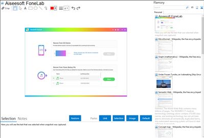 Aiseesoft FoneLab - Flamory bookmarks and screenshots