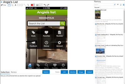 Angie's List - Flamory bookmarks and screenshots