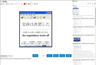 Anki - Flamory bookmarks and screenshots