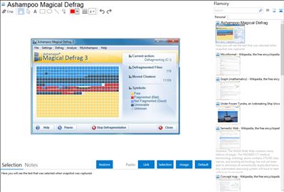 Ashampoo Magical Defrag - Flamory bookmarks and screenshots