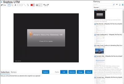 Sophos UTM - Flamory bookmarks and screenshots