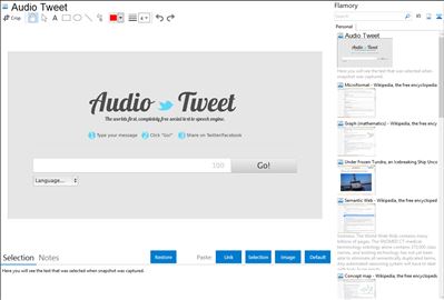 Audio Tweet - Flamory bookmarks and screenshots