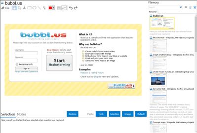 bubbl.us - Flamory bookmarks and screenshots
