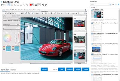 Capture One - Flamory bookmarks and screenshots