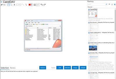 CarotDAV - Flamory bookmarks and screenshots