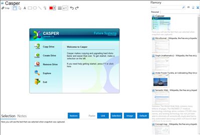 Casper - Flamory bookmarks and screenshots