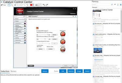 Catalyst Control Center - Flamory bookmarks and screenshots