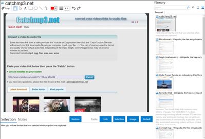 catchmp3.net - Flamory bookmarks and screenshots
