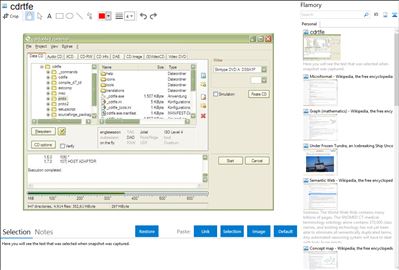 cdrtfe - Flamory bookmarks and screenshots