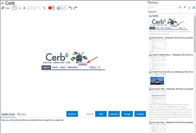 Cerb - Flamory bookmarks and screenshots