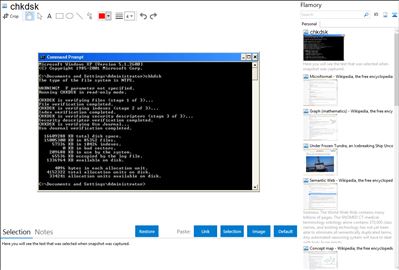 chkdsk - Flamory bookmarks and screenshots