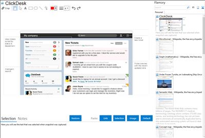 ClickDesk - Flamory bookmarks and screenshots