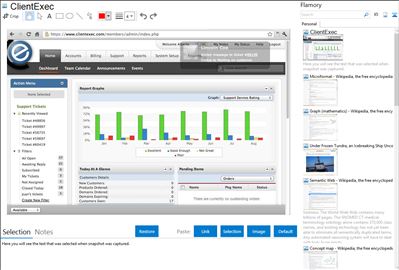 ClientExec - Flamory bookmarks and screenshots