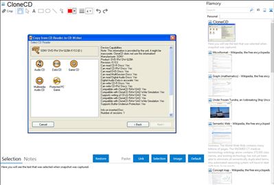 CloneCD - Flamory bookmarks and screenshots