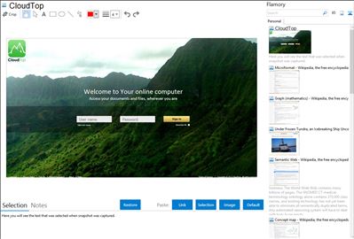 CloudTop - Flamory bookmarks and screenshots