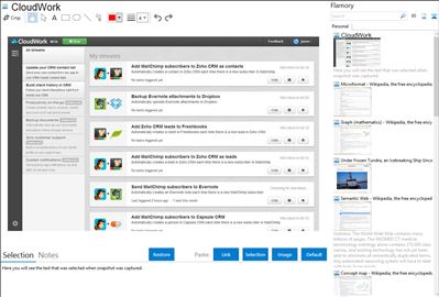 CloudWork - Flamory bookmarks and screenshots