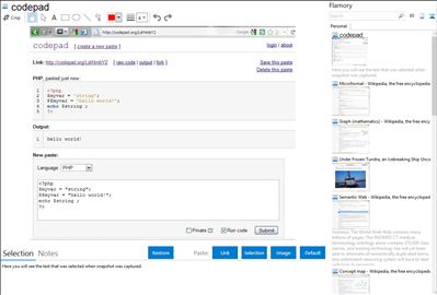 codepad - Flamory bookmarks and screenshots
