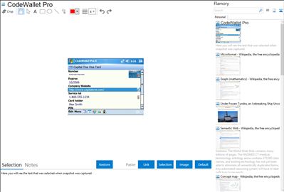 CodeWallet Pro - Flamory bookmarks and screenshots