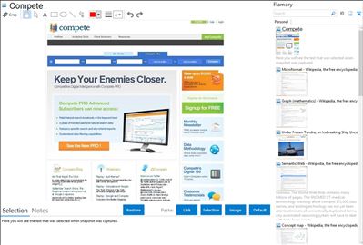 Compete - Flamory bookmarks and screenshots
