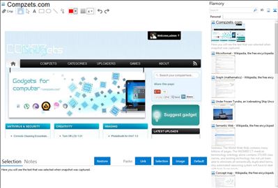 Compzets.com - Flamory bookmarks and screenshots