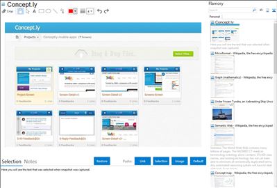 Concept.ly - Flamory bookmarks and screenshots