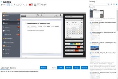 Conqu - Flamory bookmarks and screenshots