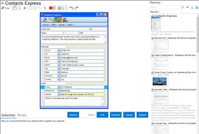 Contacts Express - Flamory bookmarks and screenshots