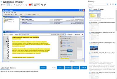Copernic Tracker - Flamory bookmarks and screenshots