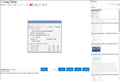 Core Temp - Flamory bookmarks and screenshots