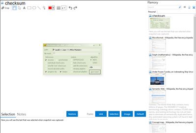 checksum - Flamory bookmarks and screenshots
