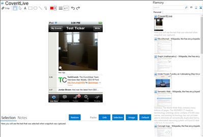 CoveritLive - Flamory bookmarks and screenshots