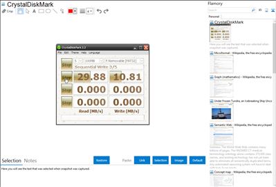 CrystalDiskMark - Flamory bookmarks and screenshots