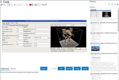 Cura - Flamory bookmarks and screenshots