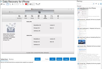 Data Recovery for iPhone - Flamory bookmarks and screenshots
