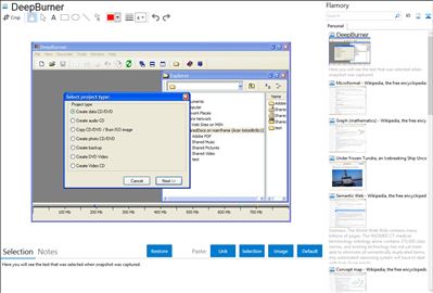 DeepBurner - Flamory bookmarks and screenshots