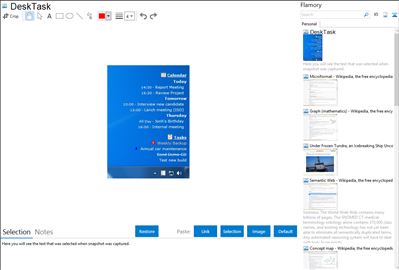 DeskTask - Flamory bookmarks and screenshots