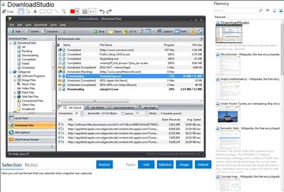 DownloadStudio - Flamory bookmarks and screenshots