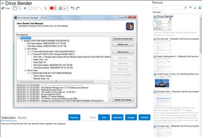 Drive Bender - Flamory bookmarks and screenshots